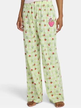 Checker Cotton Graphic Pants